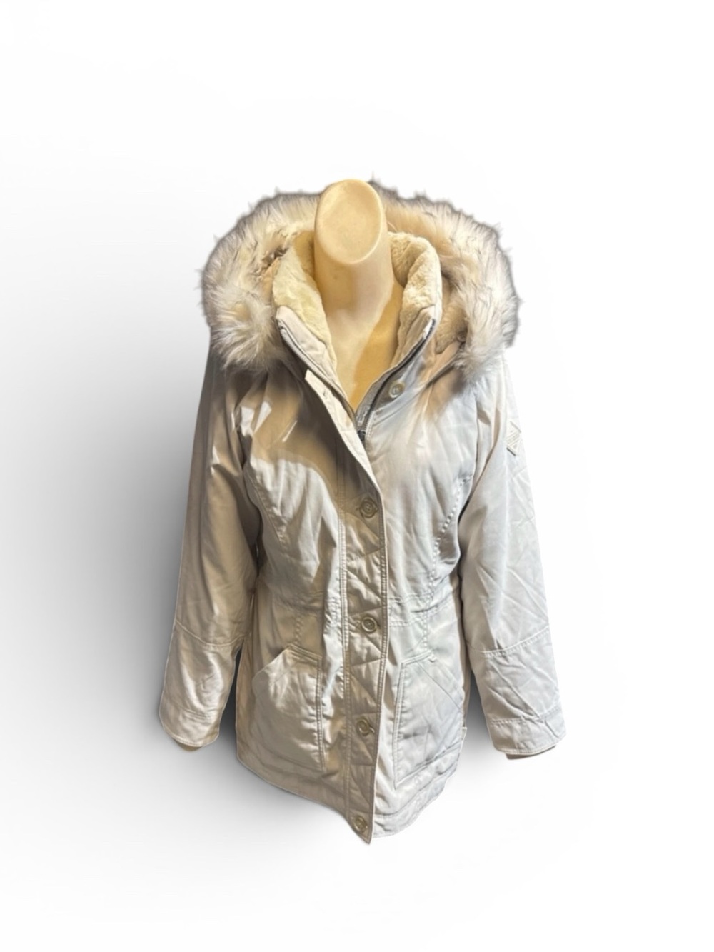Vintage Y2K Hollister Heritage Collection Faux Fur Lined Parka Jacket M